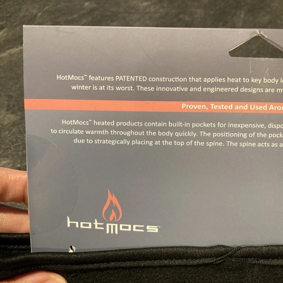 HotMocs Men's Fleece Gaitor Black Face Mask & Neck Guard 2 Free Heat Packs - NWT - Picture 6 of 8